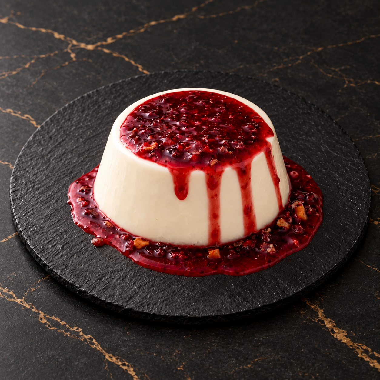 Panna cotta aux fruits rouges