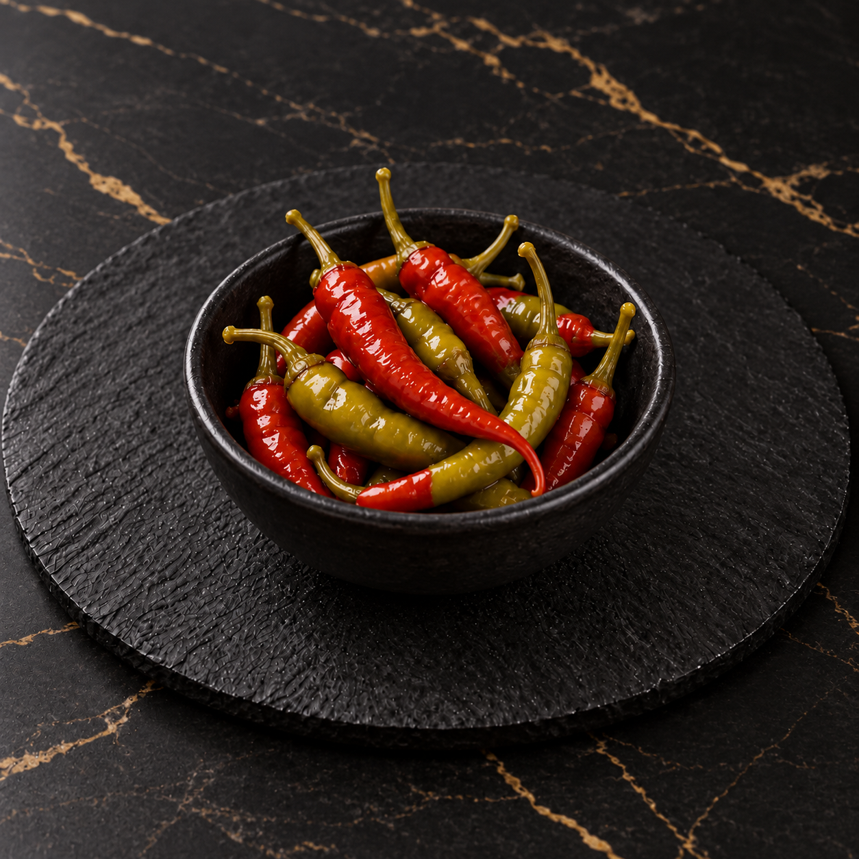 Piments rouges et verts
